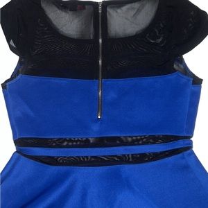 Blue and black Top by Material Girl